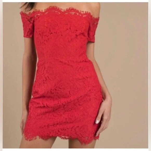Princess Polly | Dresses | Tobi Emma Red Lace Offtheshoulder Lace Up Back Mini Dress | Poshmark Princess Polly | Dresses | Tobi Emma Red Lace Offtheshoulder Lace Up Back Mini Dress | Poshmark
